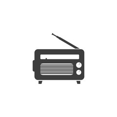 Poster - Radio icon template black color editable. Radio symbol vector sign isolated on white background. Simple logo vector illustration for graphic and web design.