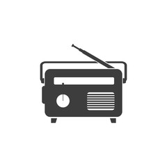 Aufkleber - Radio icon template black color editable. Radio symbol vector sign isolated on white background. Simple logo vector illustration for graphic and web design.