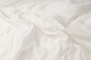  Soft smooth white silk fabric background. Fabric texture.