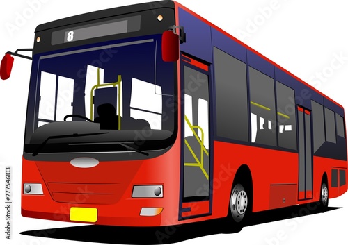 Fotografía bus isolated on white background