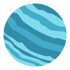 Poster - Blue planet icon. Flat illustration of blue planet vector icon for web design