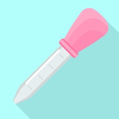 Poster - Chemical pipette icon. Flat illustration of chemical pipette vector icon for web design