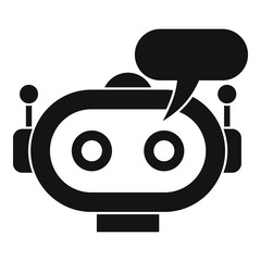 Poster - chatbot icon. simple illustration of chatbot vector icon for web design isolated on white background