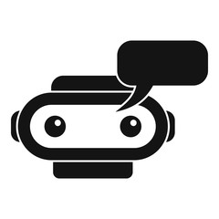 Poster - chatbot sms icon. simple illustration of chatbot sms vector icon for web design isolated on white ba