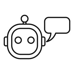 Poster - smart chatbot icon. outline smart chatbot vector icon for web design isolated on white background
