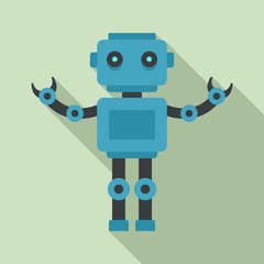 Poster - Humanoid machine icon. Flat illustration of humanoid machine vector icon for web design