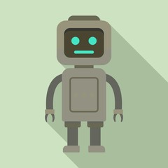 Poster - Toy robot icon. Flat illustration of toy robot vector icon for web design
