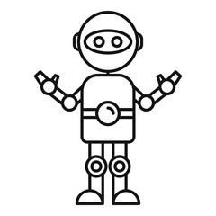 Poster - chatbot icon. outline chatbot vector icon for web design isolated on white background