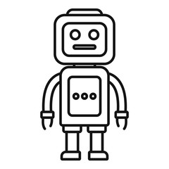 Poster - electronic robot icon. outline electronic robot vector icon for web design isolated on white backgro