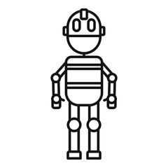 Poster - Alien robot icon. Outline alien robot vector icon for web design isolated on white background
