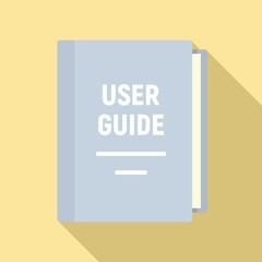 Poster - User guide icon. Flat illustration of user guide vector icon for web design