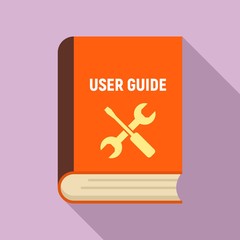 Poster - User guide book icon. Flat illustration of user guide book vector icon for web design