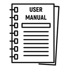 Poster - User manual icon. Outline user manual vector icon for web design isolated on white background