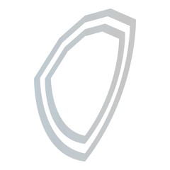 Poster - Shield icon. Isometric of shield vector icon for web design isolated on white background