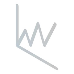 Poster - Graph chart icon. Isometric of graph chart vector icon for web design isolated on white background