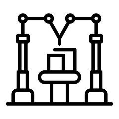Poster - Modern assembly line icon. Outline modern assembly line vector icon for web design isolated on white background