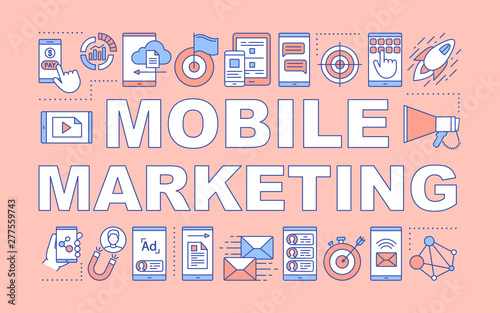 Mobile Marketing Word Concepts Banner Digital Marketing Strategy