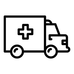 Poster - medical ambulance icon. outline medical ambulance vector icon for web design isolated on white backg