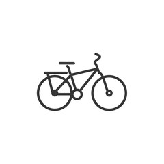 Aufkleber - Bicycle icon template black color editable. Bike symbol vector sign isolated on white background. Simple logo vector illustration for graphic and web design.