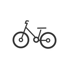 Aufkleber - Bicycle icon template black color editable. Bike symbol vector sign isolated on white background. Simple logo vector illustration for graphic and web design.