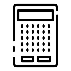 Poster - Modern finance calculator icon. Outline modern finance calculator vector icon for web design isolated on white background
