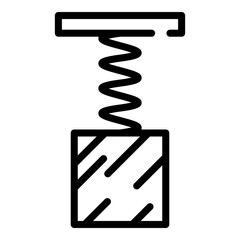 Fototapete - Spring force icon. Outline spring force vector icon for web design isolated on white background