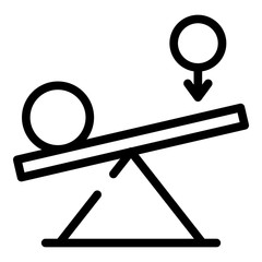 Fototapete - Leverage and balance of power icon. Outline leverage and balance of power vector icon for web design isolated on white background