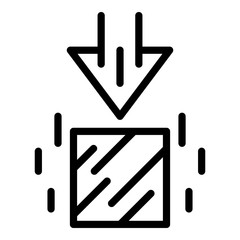 Fototapete - Force of gravity icon. Outline force of gravity vector icon for web design isolated on white background