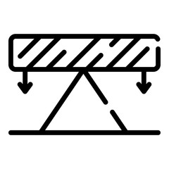 Fototapete - Balance in physics icon. Outline balance in physics vector icon for web design isolated on white background