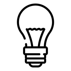 Aufkleber - electric lamp icon. outline electric lamp vector icon for web design isolated on white background