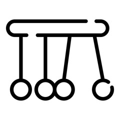 Poster - Newtons cradle icon. Outline newtons cradle vector icon for web design isolated on white background