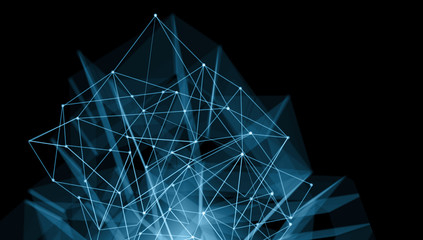 Poster - Technological background, Internet concept of global business. Internet connection, abstract of science and technology graphic design