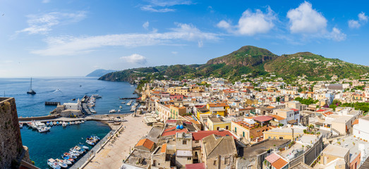 Poster - The beautiful Lipari in the Aeolian islands in Italy