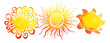 © Мария Неноглядова - The sun is an object. Set of different suns. Vector illustration