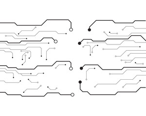 Wall Mural - Circuit illustration design vector logo technology