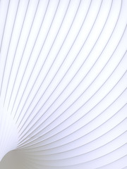 Aufkleber - White striped futuristic pattern surrounded by light mist. Computer generated geometric shape. 3d render illustration