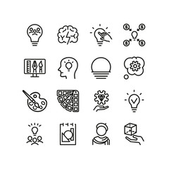 Poster - Creativity line icons
