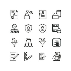 Poster - Data analyzing icons