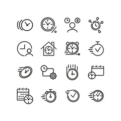 Poster - Time concept icons