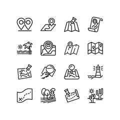 Sticker - Traveler's path icons