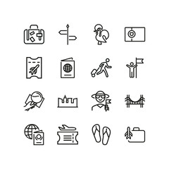 Sticker - World tourism icons