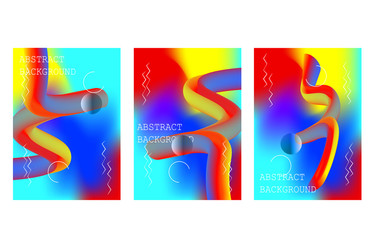 Wall Mural - minimal cover design with colorful fluid gradient shape