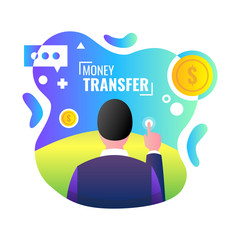 Poster - Online payment concept. Web banner. Vector illustration.