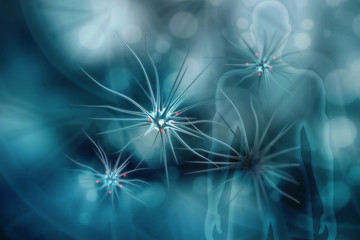 Poster -  3d illustration neuron