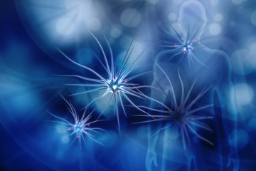 Poster -  3d illustration neuron