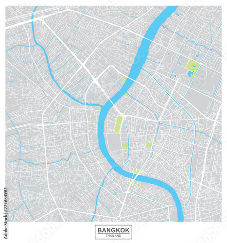 Fotografía Bangkok city vector map , Thailand