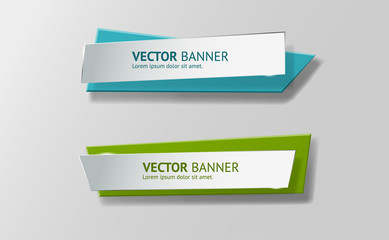 Aufkleber - Vector infographic origami banners set.