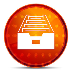 Wall Mural - Folder archive cabinet icon Nightly Orange Round Button