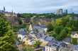 Blick auf die Unterstadt von Luxemburg mit der Abtei Neumünster