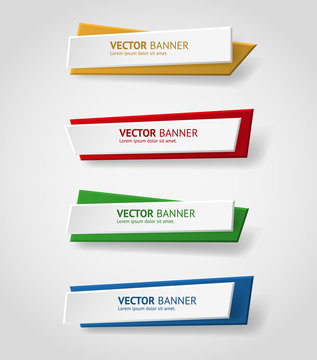 Vector infographic banners set